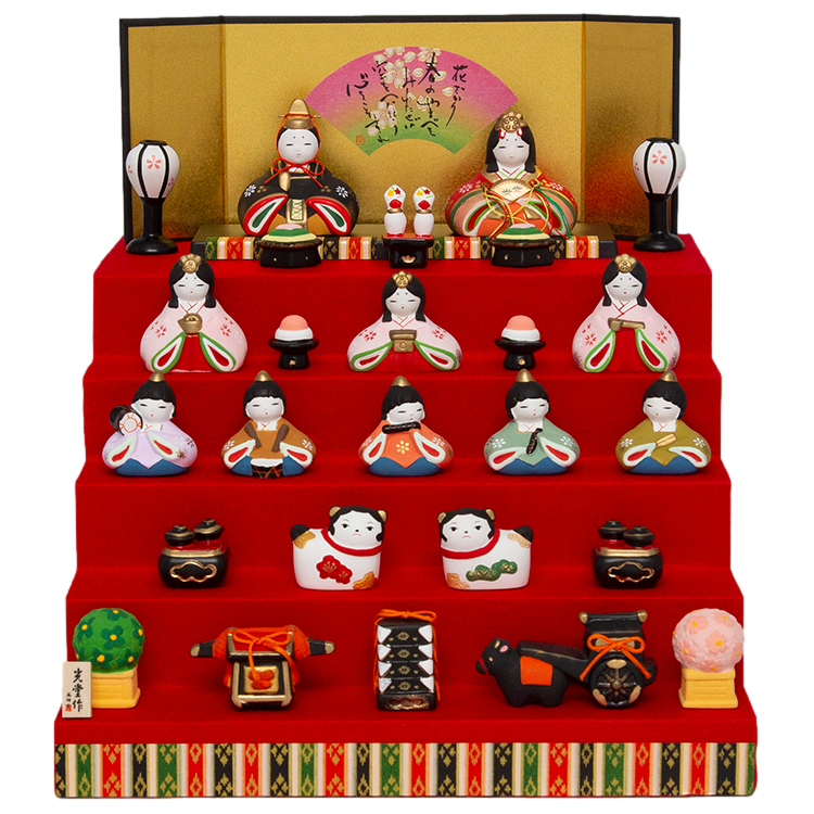 錦彩華みやび雛(五段飾り) 2484 – 福仙 錦彩華みやび雛(五段飾り) 2484 – 福仙