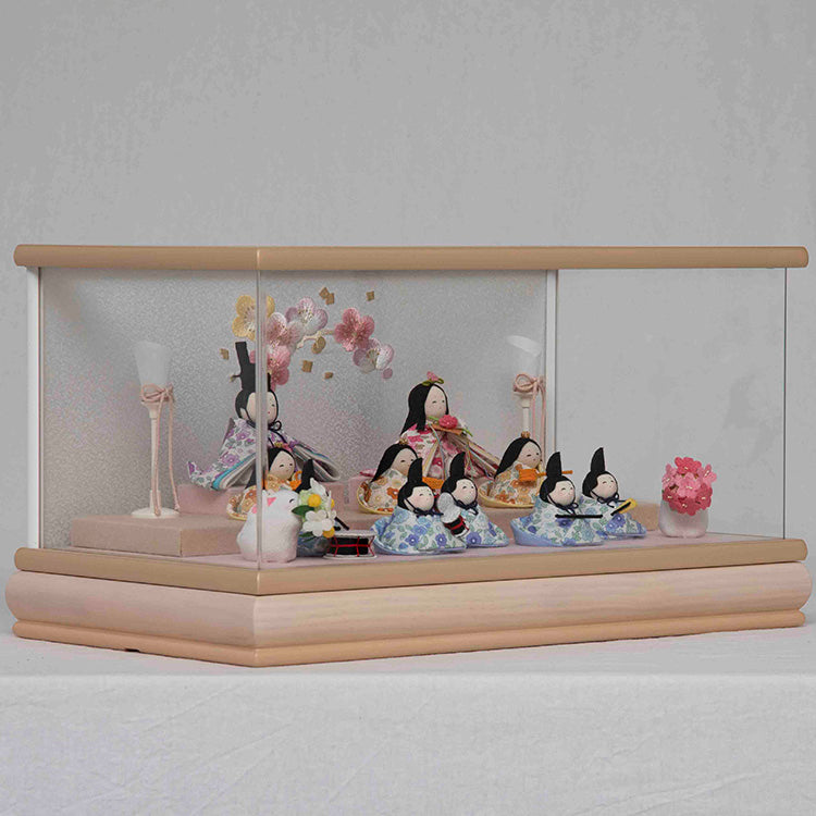 koti ちりめん雛十人ケース飾り WK43083