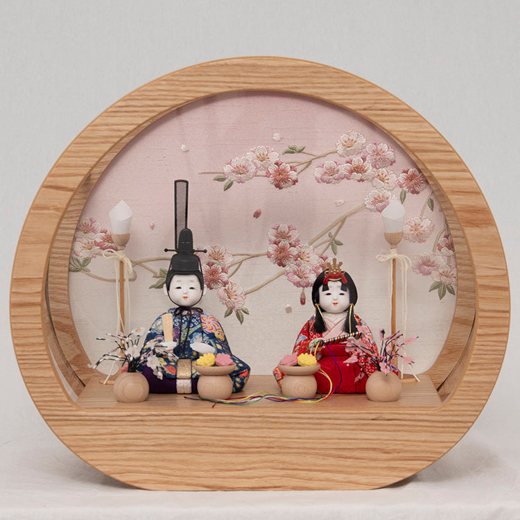 ほっぺ 木目込 親王ケース飾り w53112