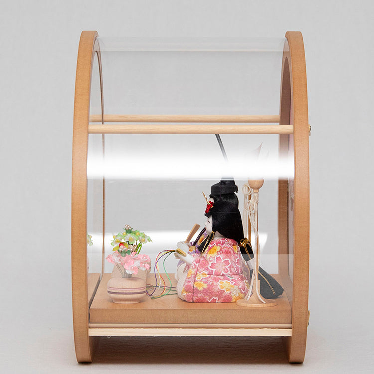 ほっぺ (ブナ) 木目込 親王ケース飾り w63159