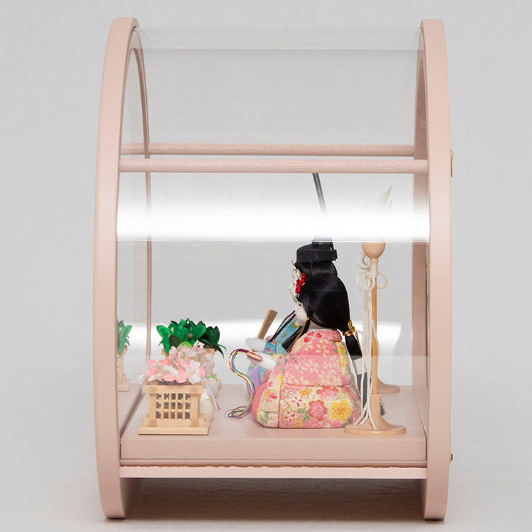 ほっぺ (ピーチ) 木目込 親王ケース飾り w63173