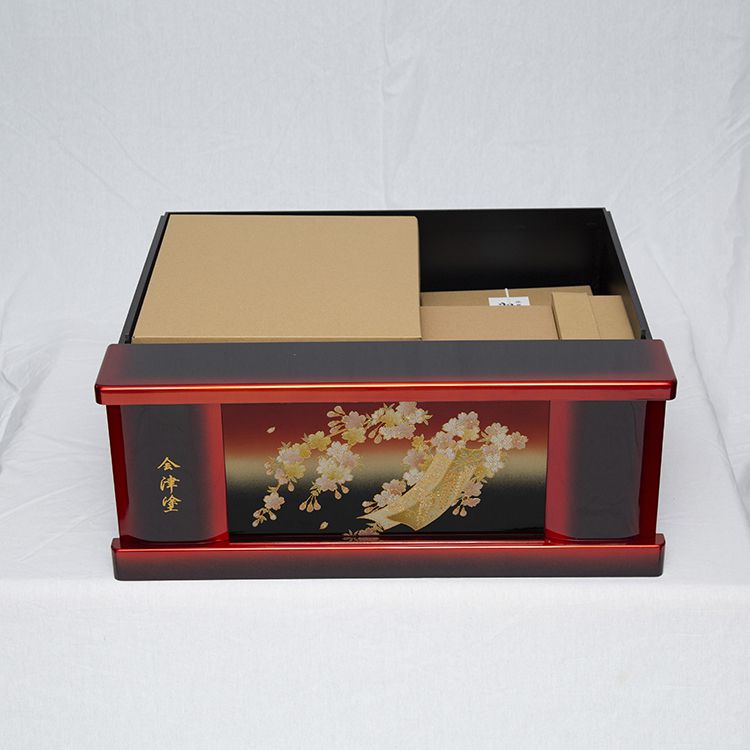 いろは雛 さくら 三段収納飾り w13031