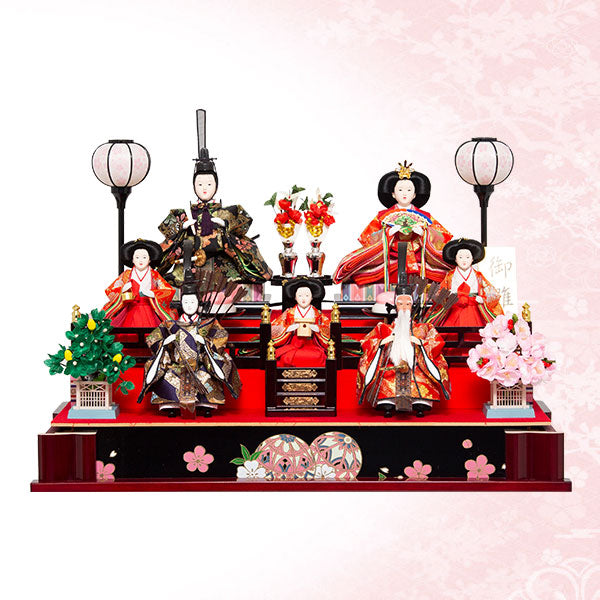 桜毬格子 七人ケース飾り w93142