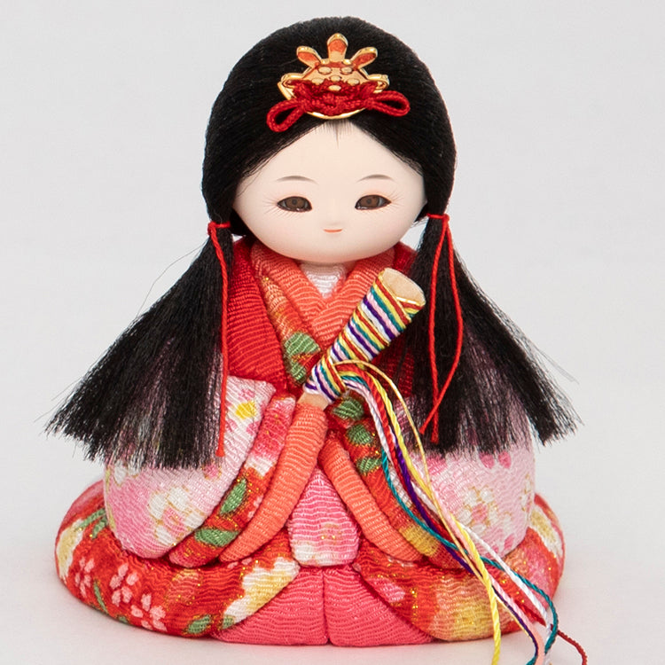 ここひめ 木目込み親王飾り 吊るし飾り付き w13161