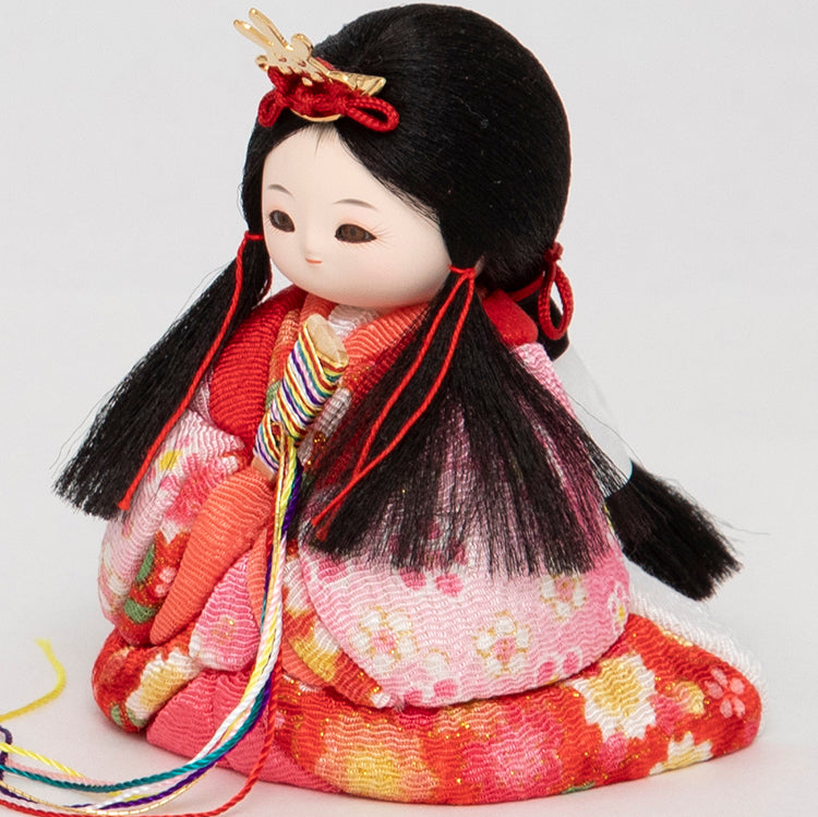 ここひめ 木目込み親王飾り 吊るし飾り付き w13161