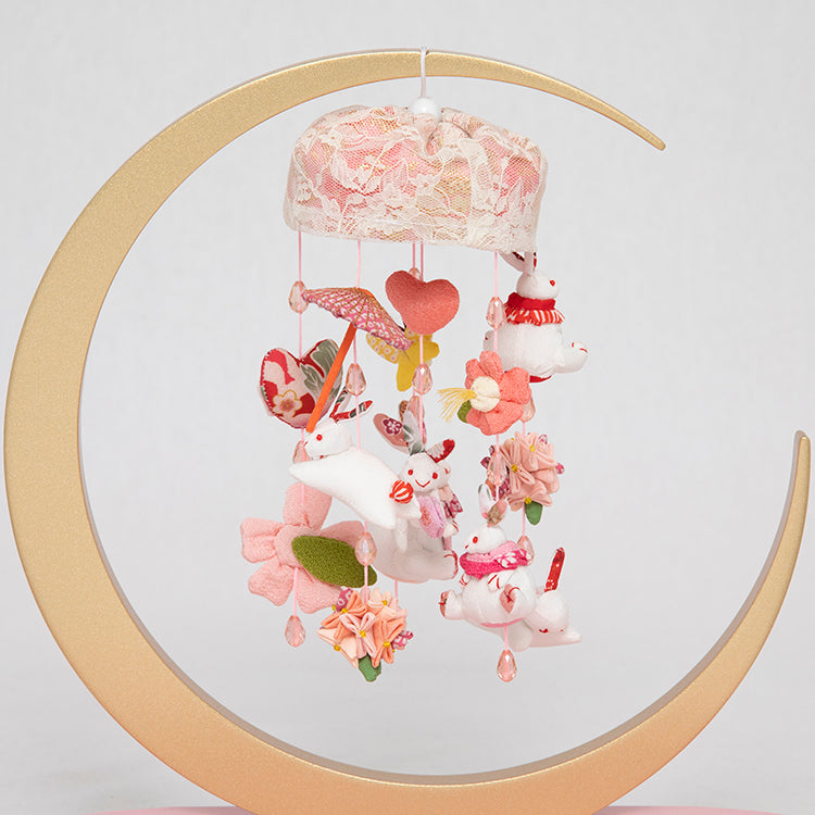 ここひめ 木目込み親王飾り 吊るし飾り付き w13161