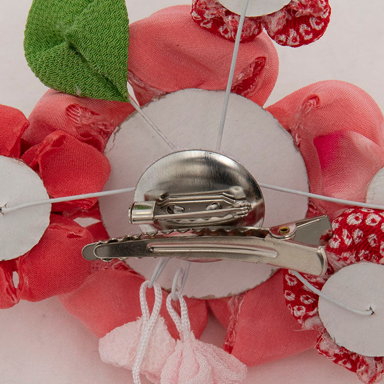 珊瑚【さんご】 親王ケース飾り 髪飾り付き w13116