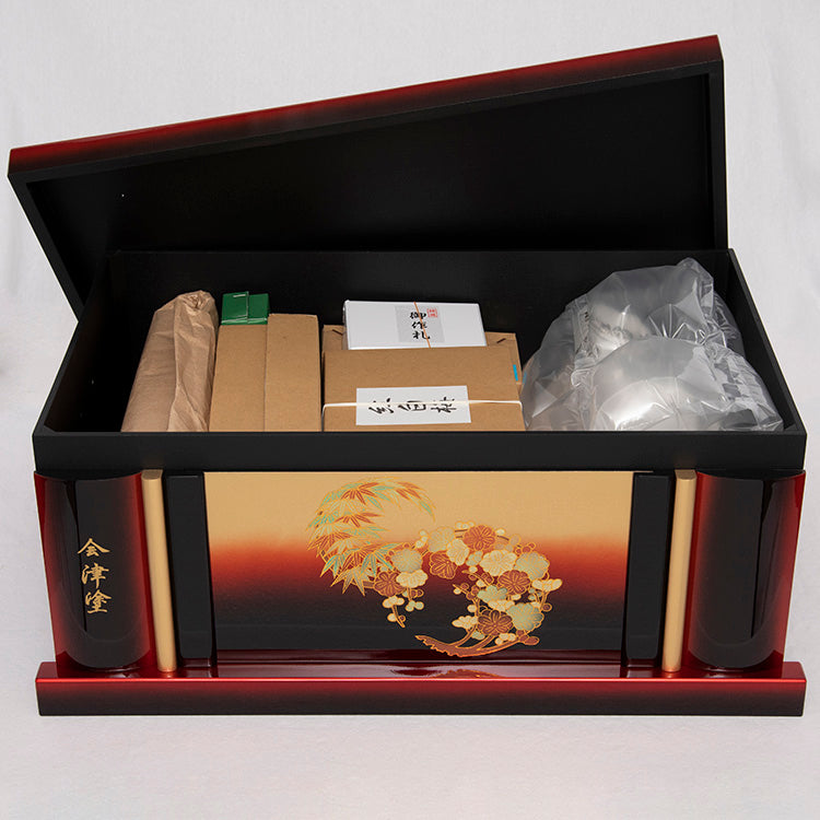 いろは雛 あかり親王収納飾り w13079