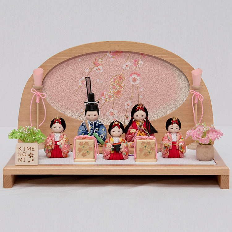 ここひめ 木目込み五人飾り w13178