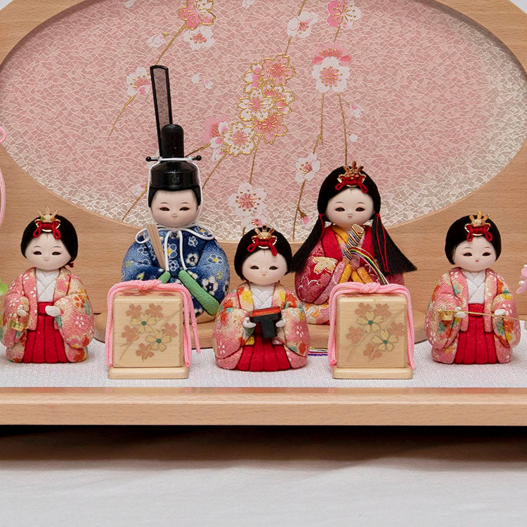 ここひめ 木目込み五人飾り w13178