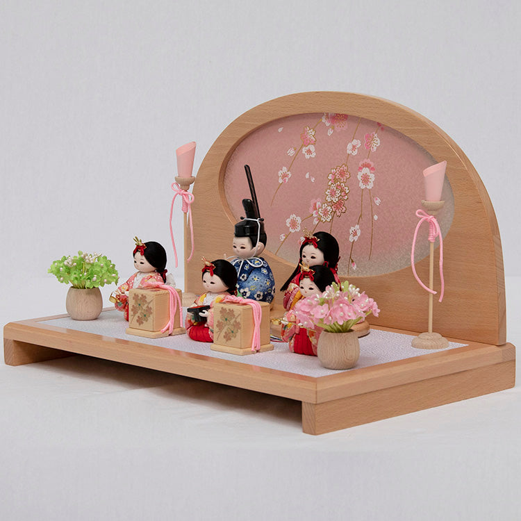 ここひめ 木目込み五人飾り w13178