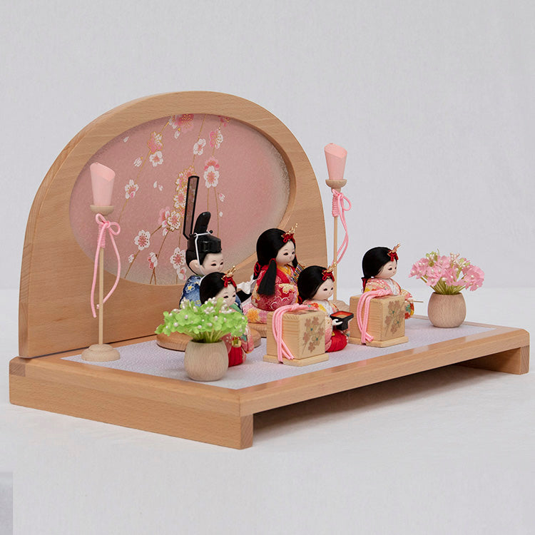 ここひめ 木目込み五人飾り w13178