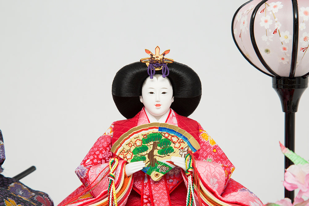 格子さくら 親王ケース飾り w43215