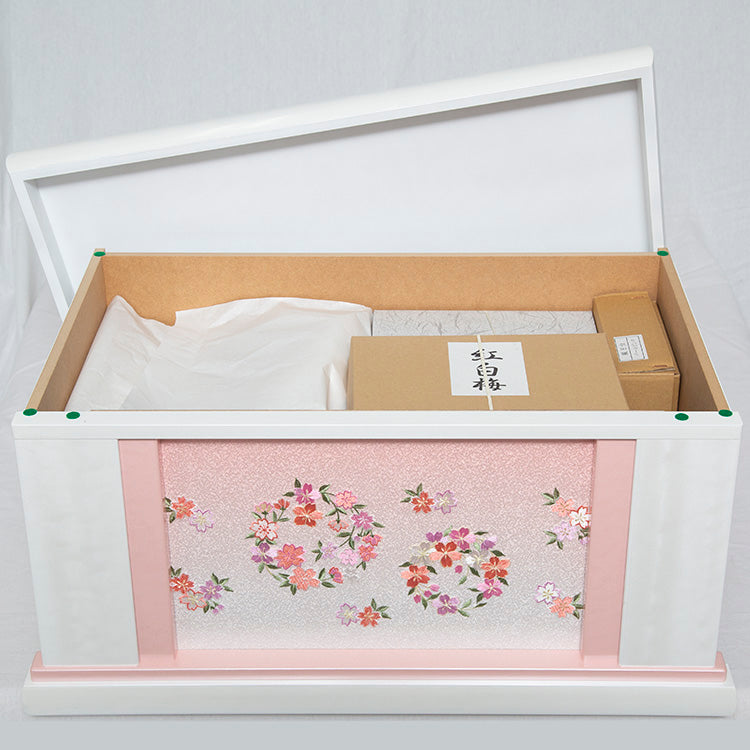 白桃花 親王収納飾り w63039