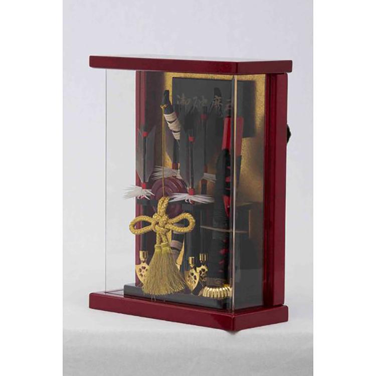 額入破魔弓ケース飾り 武蔵 SW-01519