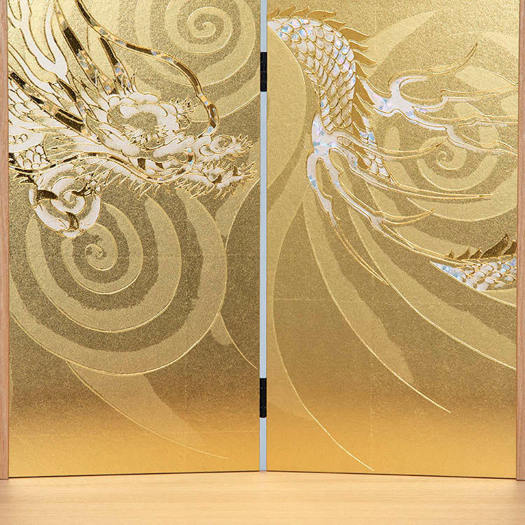 兜収納飾り「光彩金龍」 SW-25010