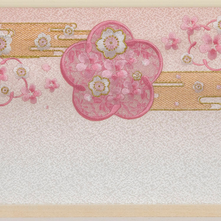 一秀作 白梅 木目込親王ケース飾り w33152R