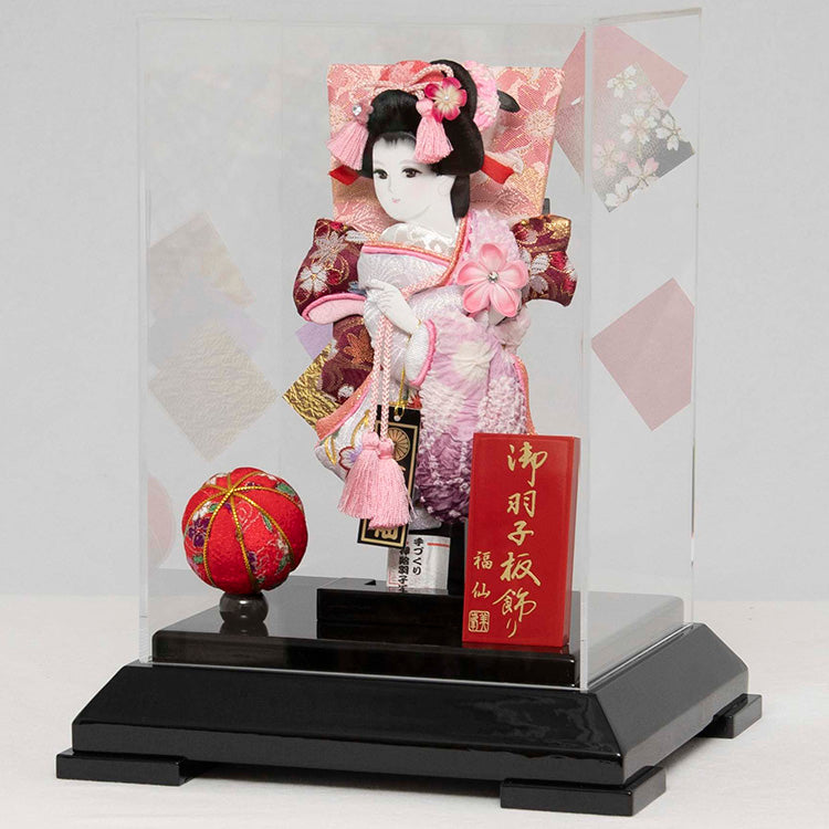 羽子板ケース飾り　舞桜　W-21036