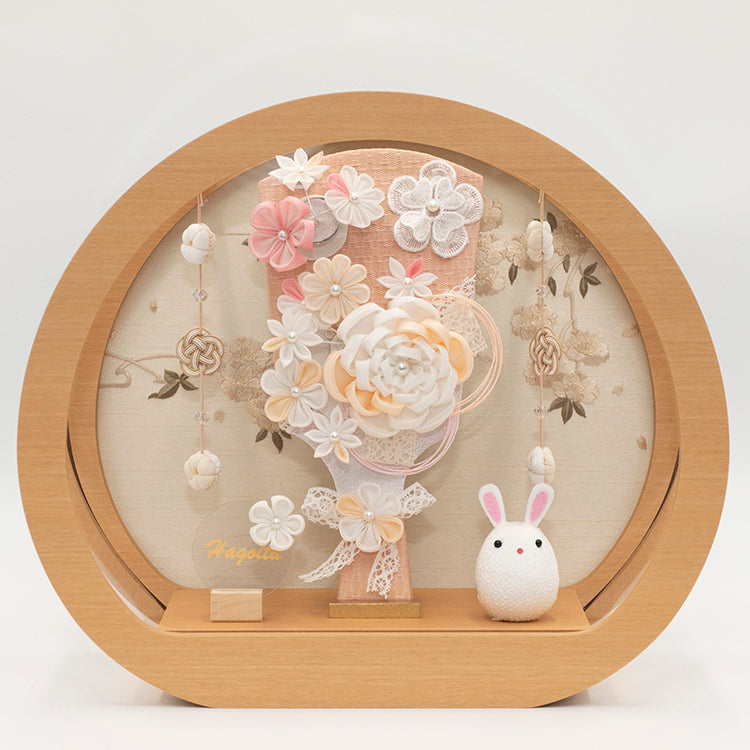 羽子板ケース飾り　桜うさぎ　W-51088