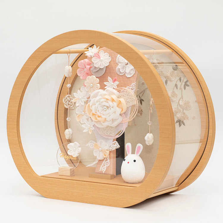 羽子板ケース飾り　桜うさぎ　W-51088