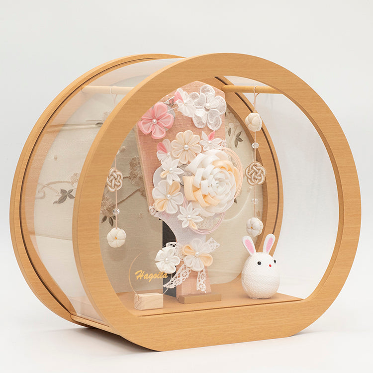 羽子板ケース飾り　桜うさぎ　W-51088