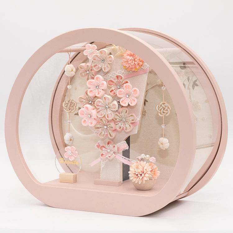 羽子板ケース飾り　もも桜　W-51095