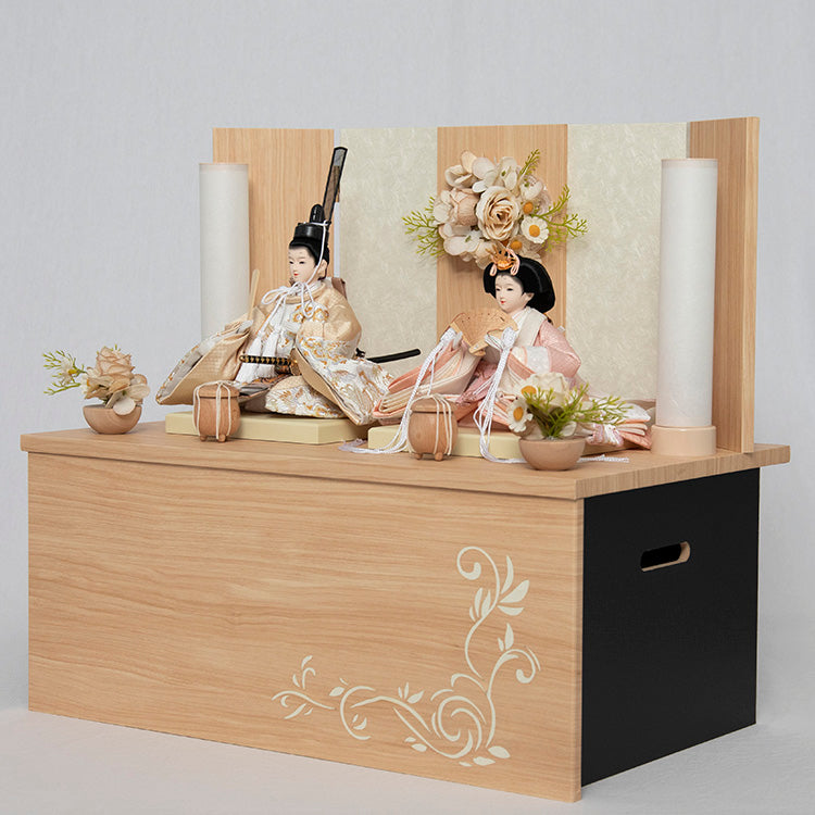 花-hana-」 （灯り付き） 親王収納飾り w63012 – 福仙