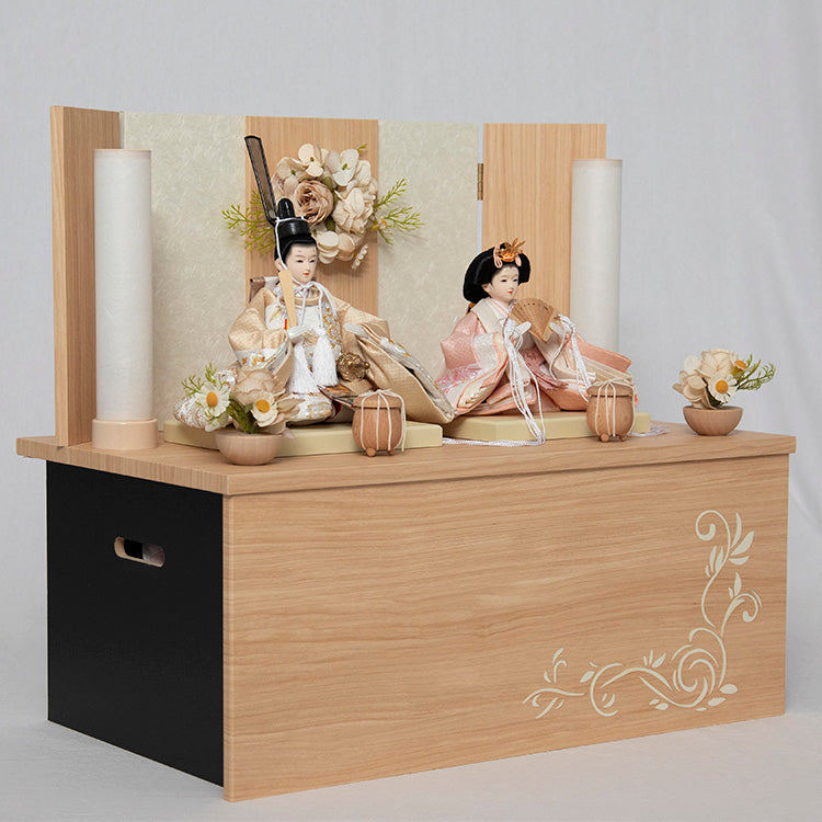 「花-hana-」　（灯り付き）　親王収納飾り　w63012