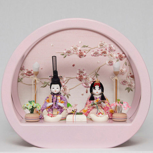 ほっぺ　（ピンク）　木目込　親王ケース飾り　w63166