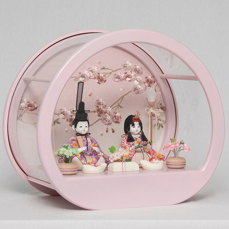 ほっぺ　（ピンク）　木目込　親王ケース飾り　w63166