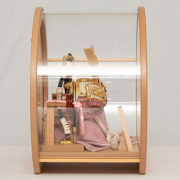 等身大　大人が被れる兜　面皰付き 13号 奉納鎧 大鍬形 鏡面 極上 白 | 人形の島田