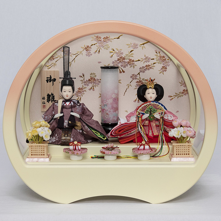 桃桜 親王ケース w13123 - 福仙｜雛人形、五月人形、鯉のぼりの専門店