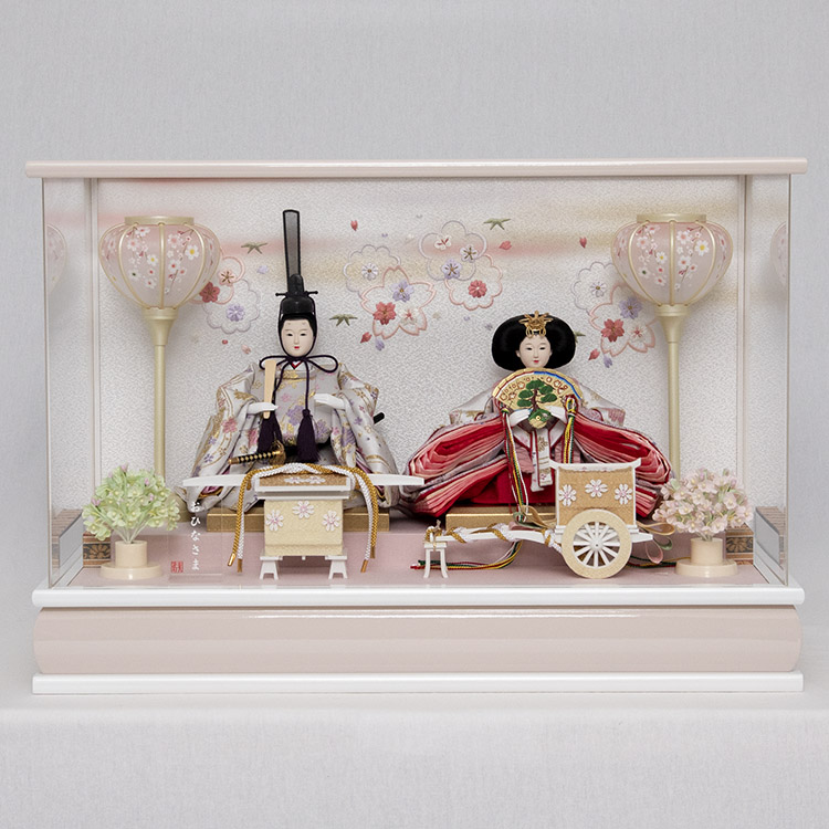いのり 親王ケース飾り w33107 - 福仙｜雛人形、五月人形、鯉のぼりの